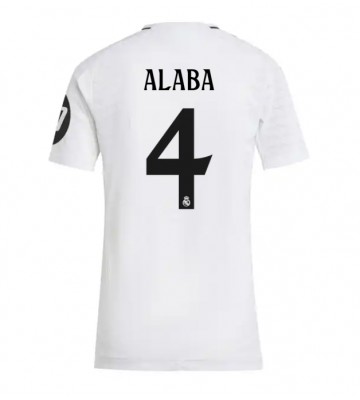 Real Madrid David Alaba #4 Hemmatröja Kvinnor 2024-25 Kortärmad